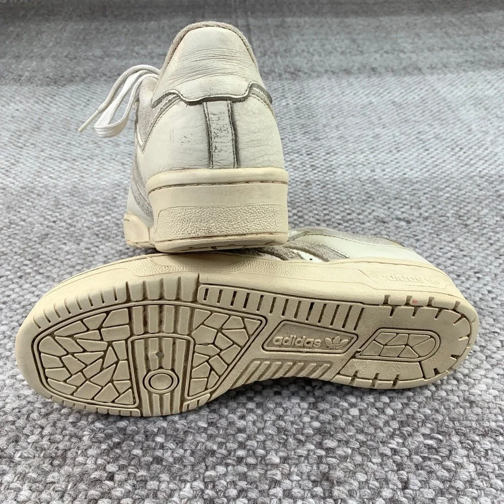 Adidas Forum Low Sneakers Mens 7.5 Off White Cream Leather IE7139 Retro